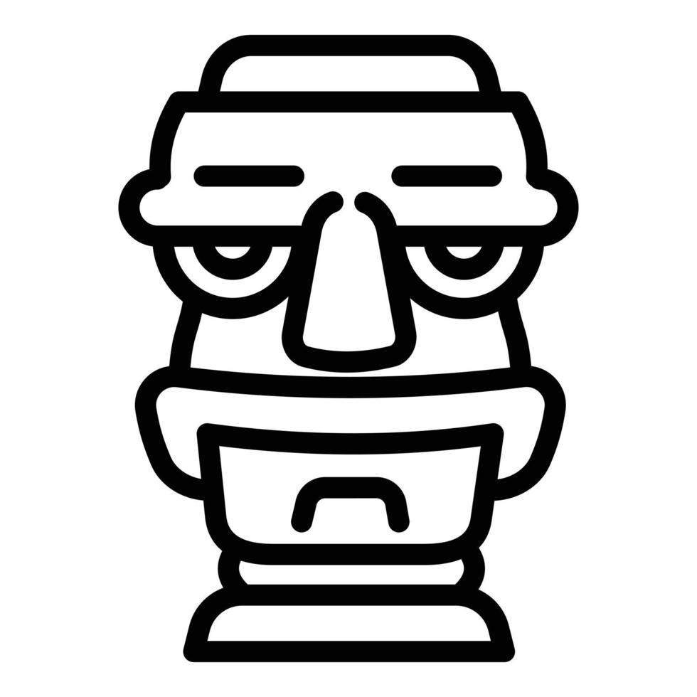 Antique idol icon, outline style vector