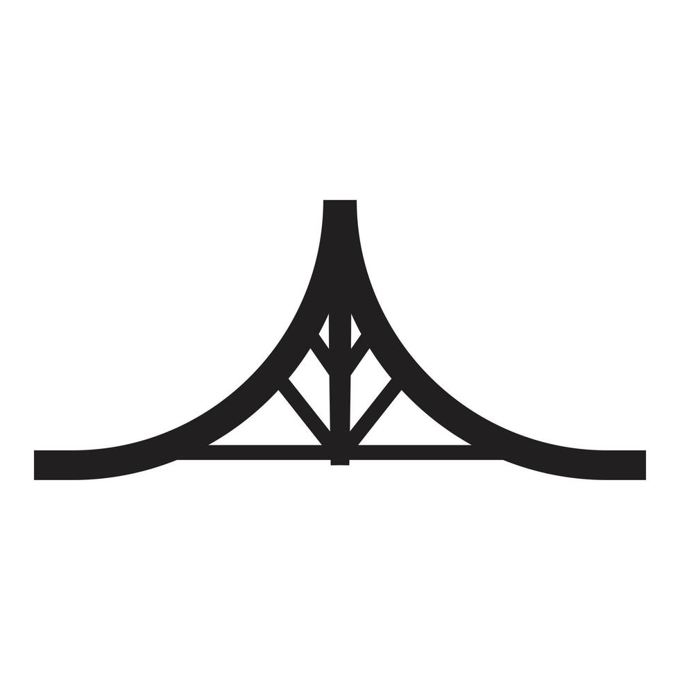 Double slide skate park icon, simple style vector
