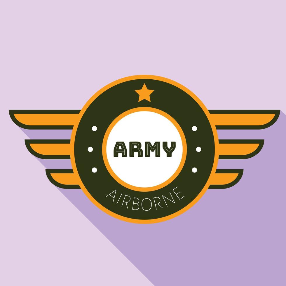 Army airborn logo, flat style vector