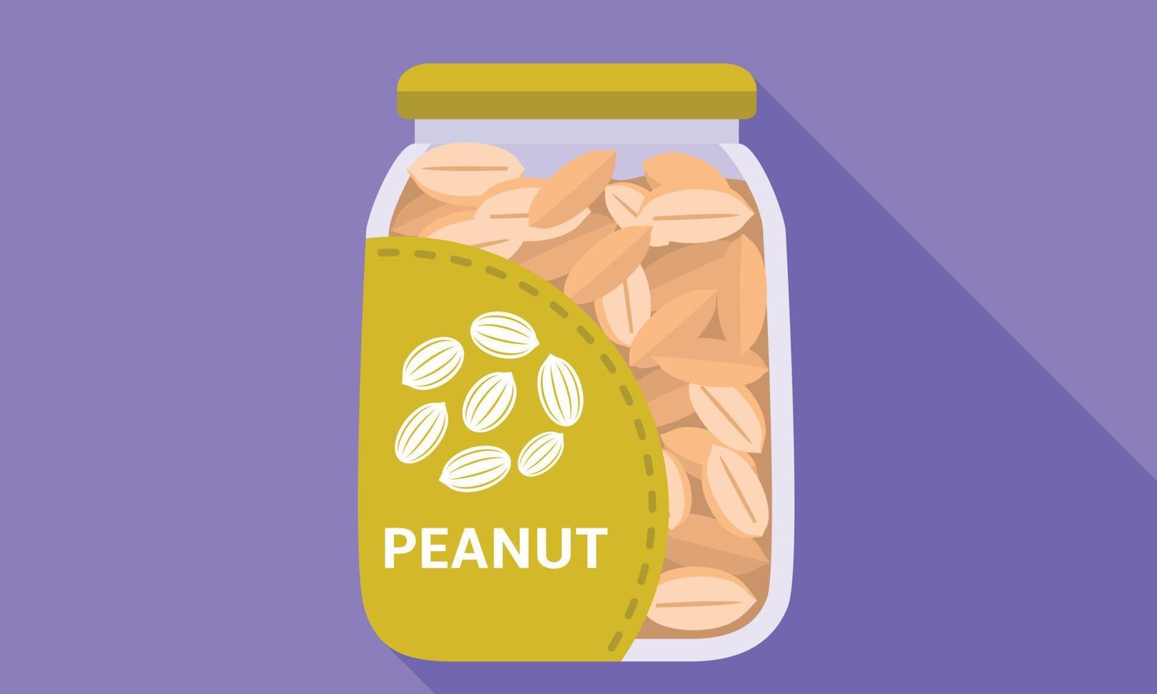 Peanut clean jar icon, flat style vector