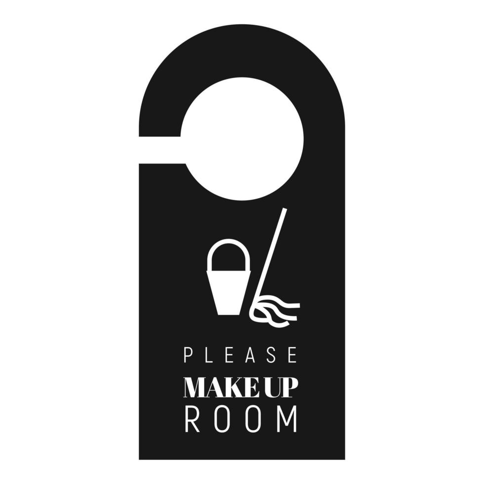 Please make up room tag icon, simple style vector