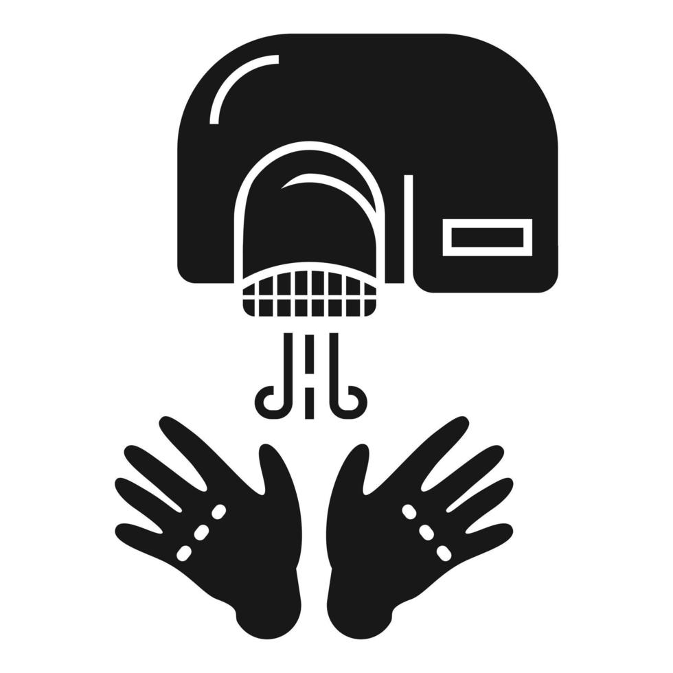 Wc dryer icon, simple style vector