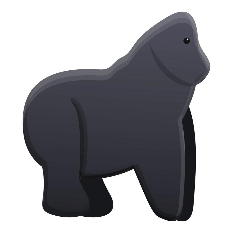 Gorilla icon, cartoon style vector