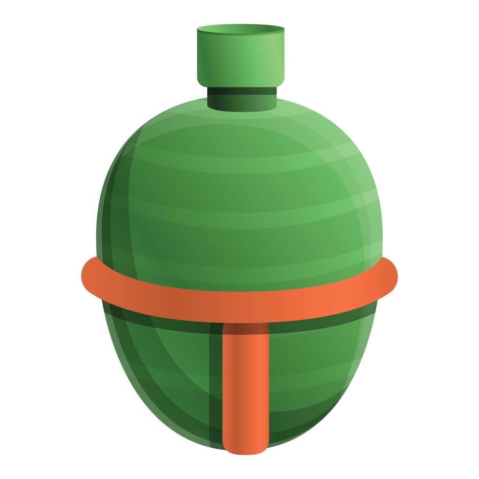 Water flask icon, cartoon style vector