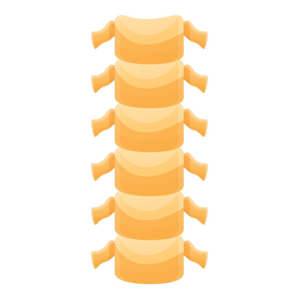 icono de la columna vertebral humana, estilo de dibujos animados vector