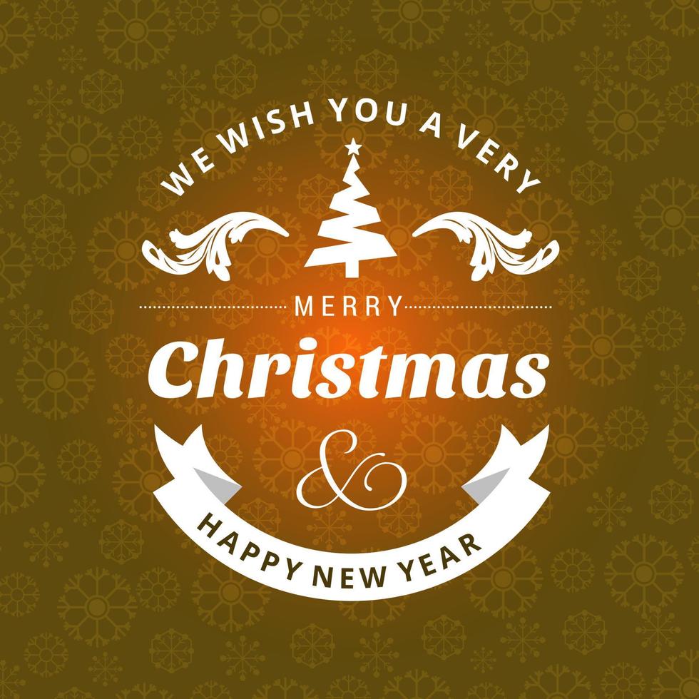 Christmas greetings card with creative design and typography vector