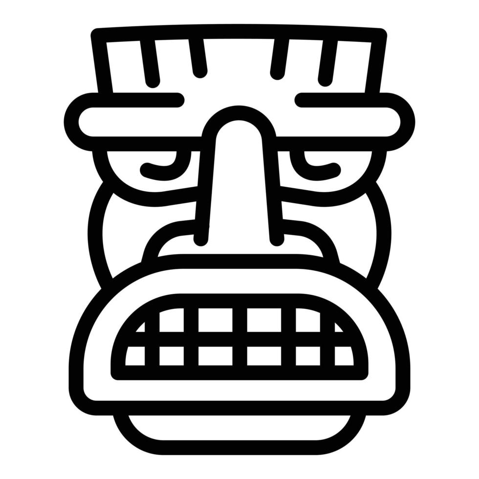 Exotic idol god icon, outline style vector