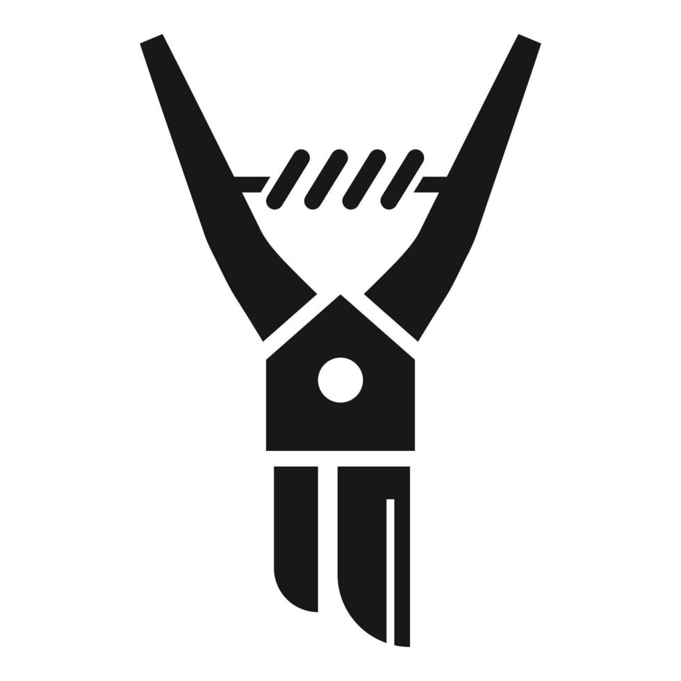 Secateurs icon, simple style vector