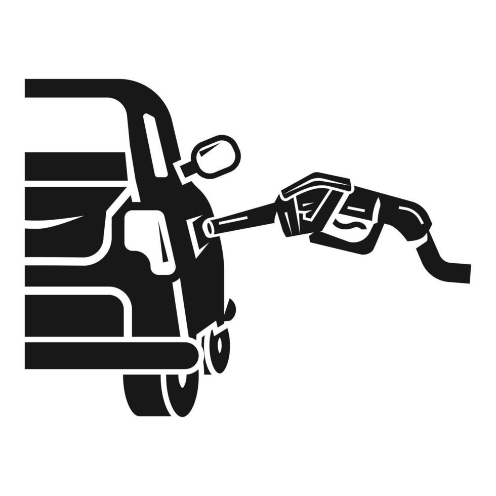 icono de llenado de coche de gasolina, estilo simple vector