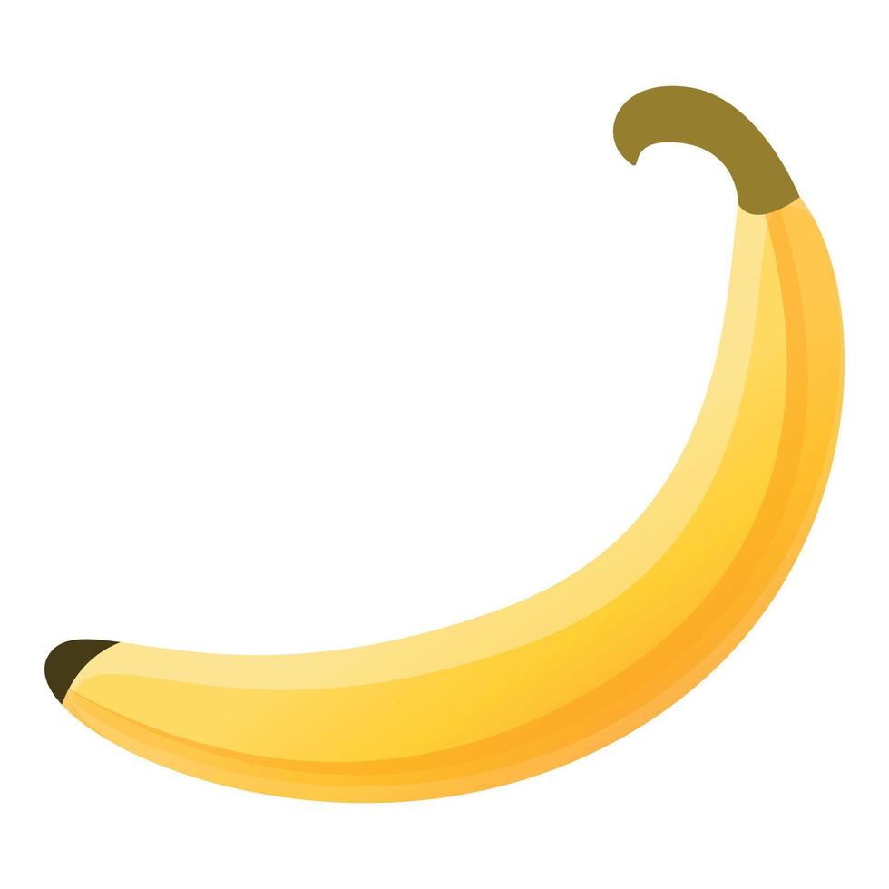 Whole banana icon, cartoon style vector