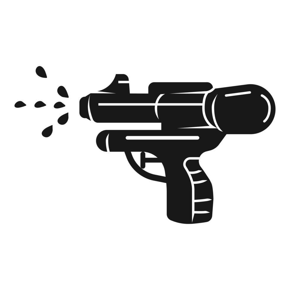 icono de pistola de agua, estilo simple vector