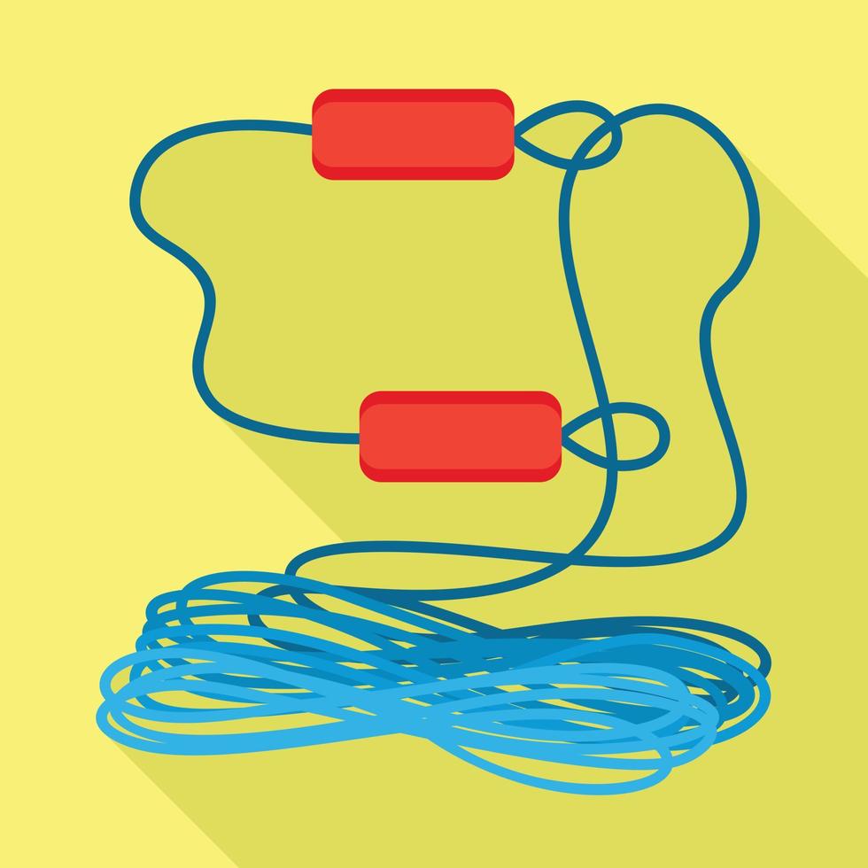 Rafting rope icon, flat style vector