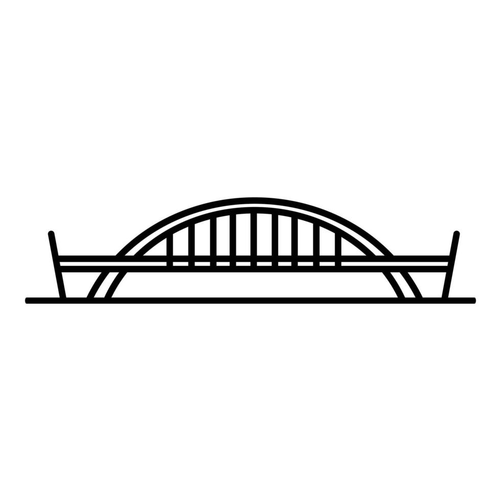 Taipei bridge icon, outline style vector