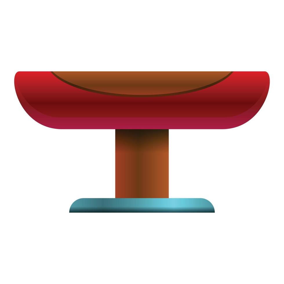 Sport pommel horse icon, cartoon style vector