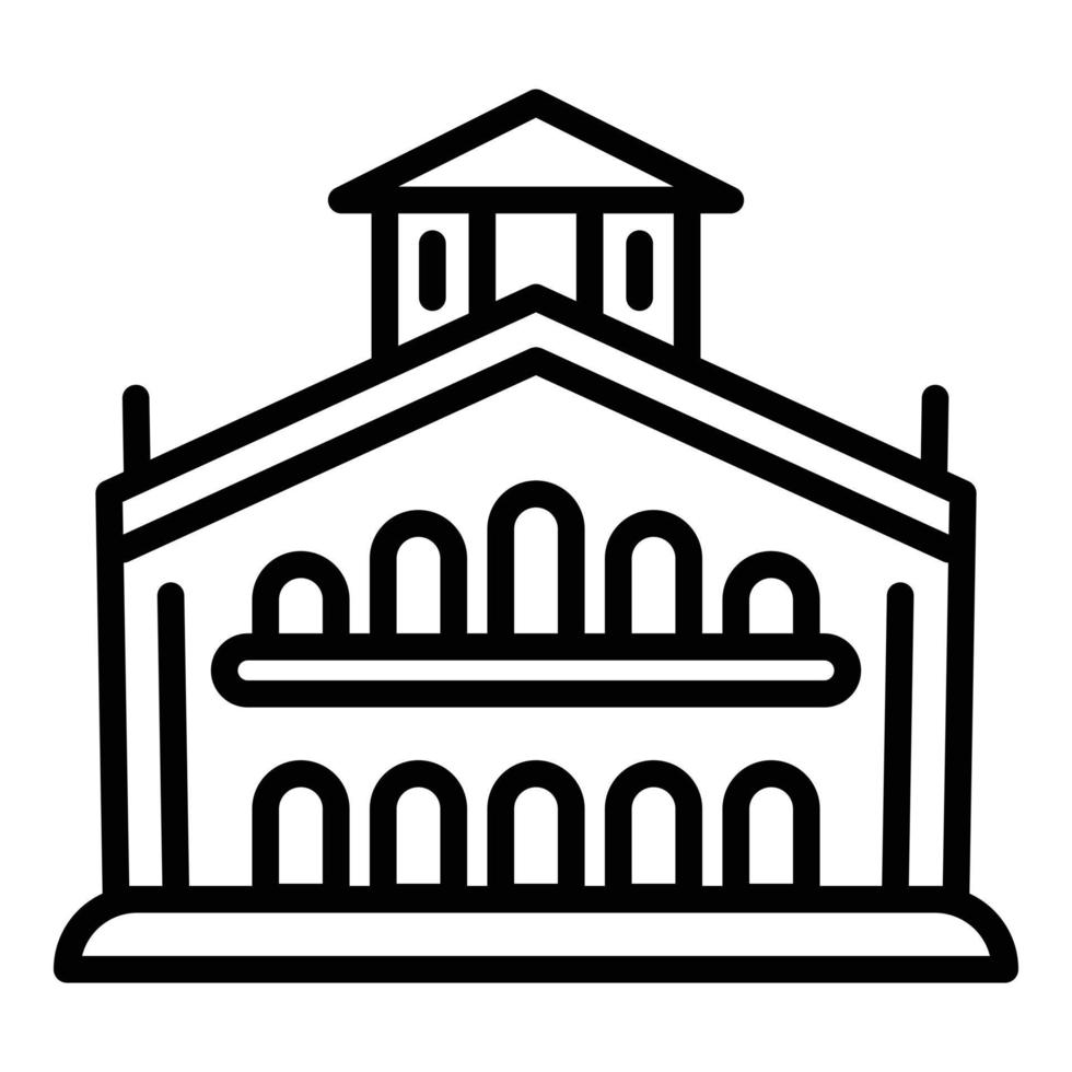 Duomo de milano icon, outline style vector