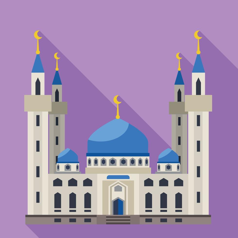 Islam temple icon, flat style vector