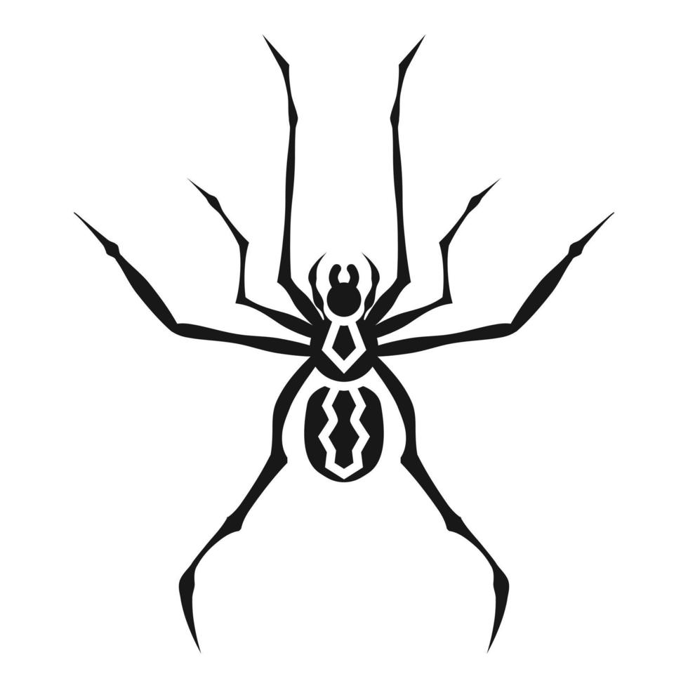 Spider tattoo icon, simple style vector