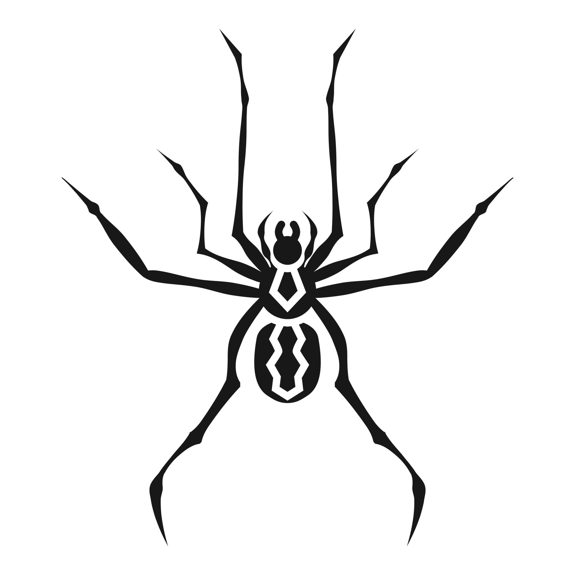 Tribal Green Spider Tattoo – Tattoo for a week