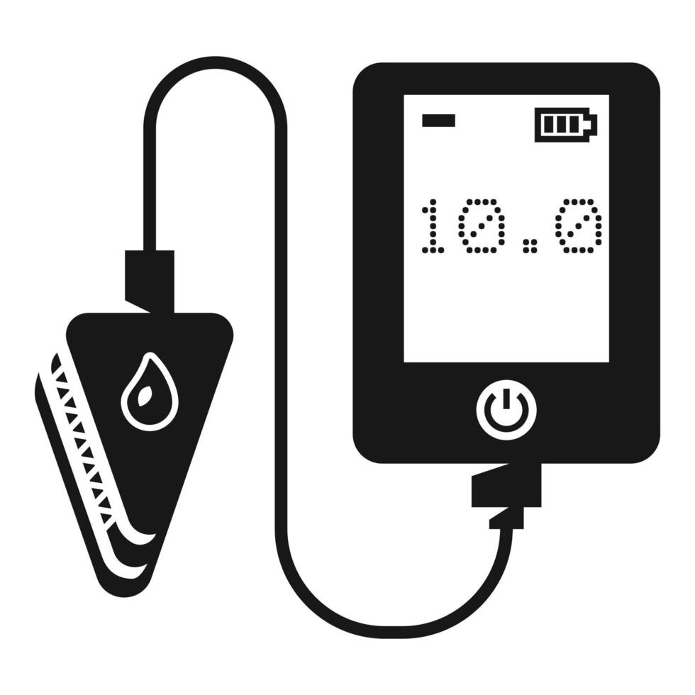 Home glucose meter icon, simple style vector