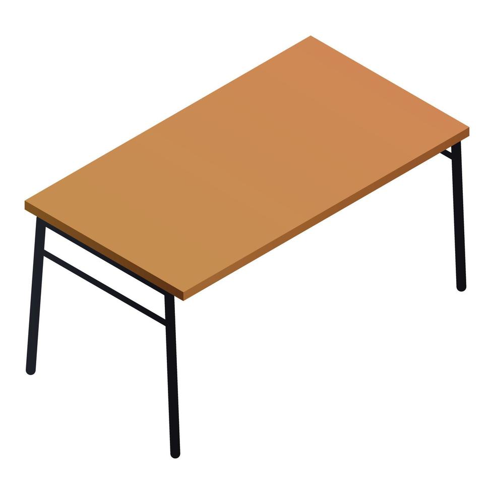 Office table icon, isometric style vector