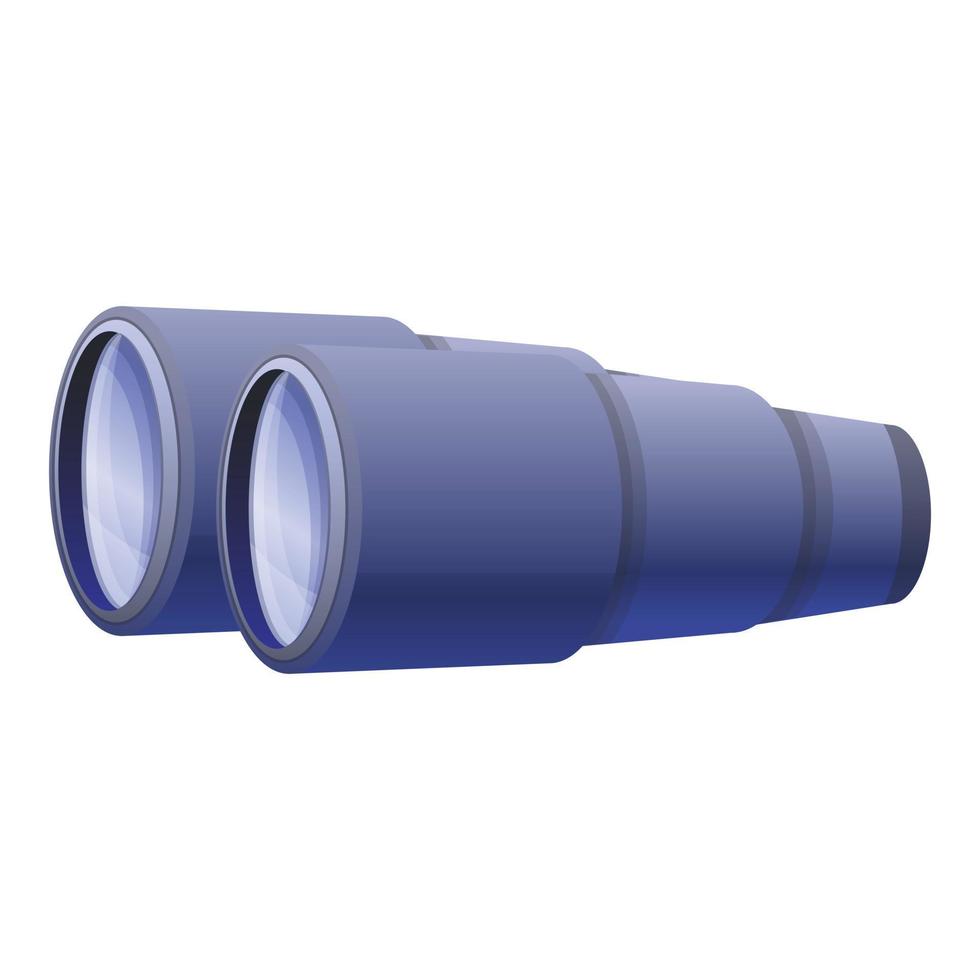 Side of binoculars icon, cartoon style vector
