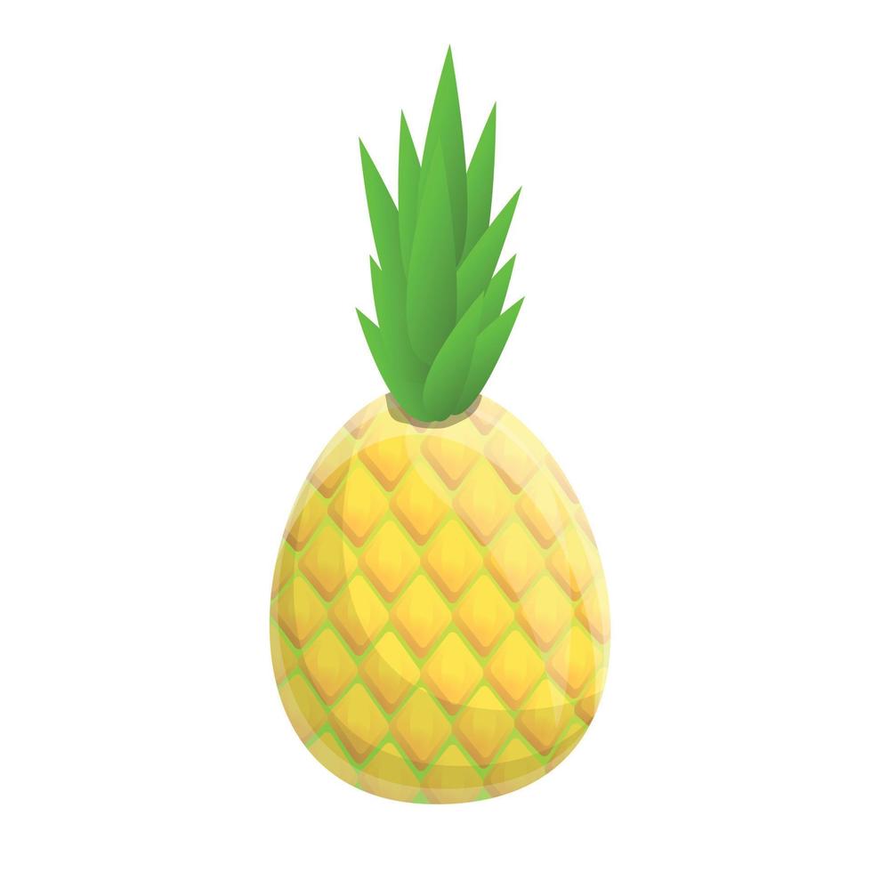 Diet pineapple icon, cartoon style vector