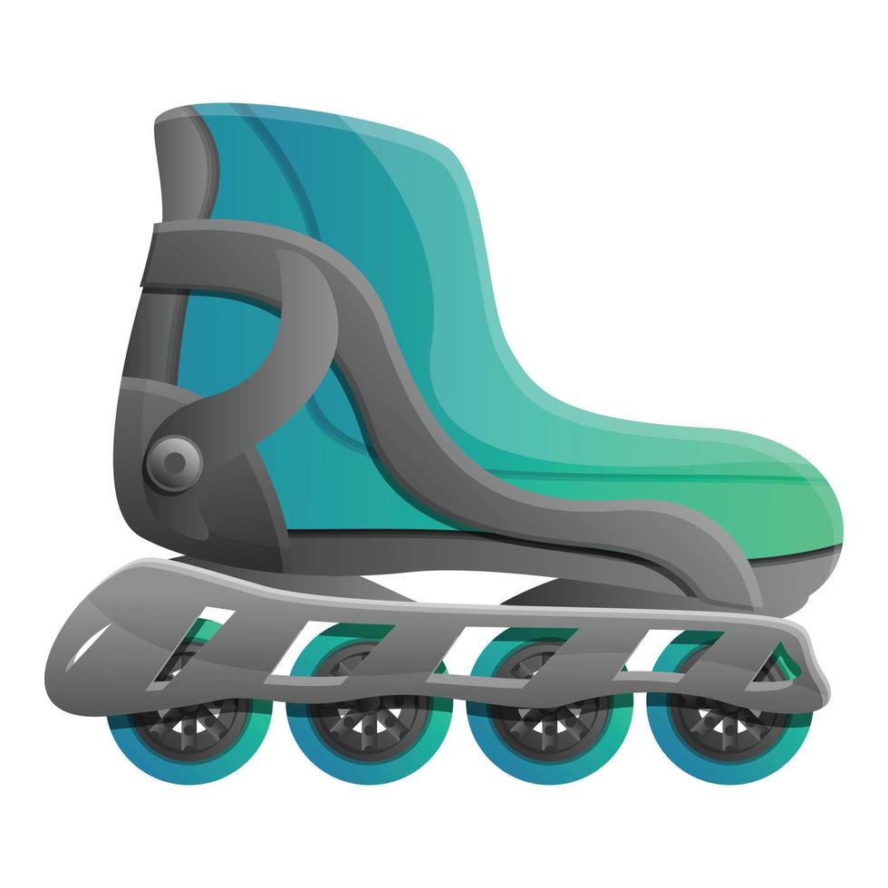 Pro inline skates icon, cartoon style vector