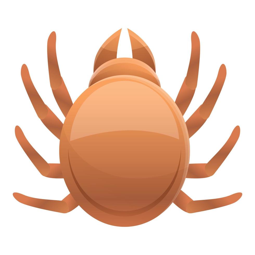 Infection mite icon, cartoon style vector