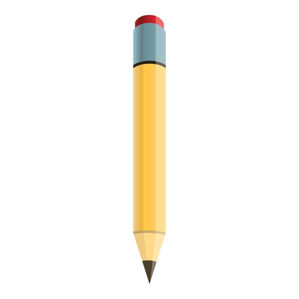 Pencil icon, cartoon style vector