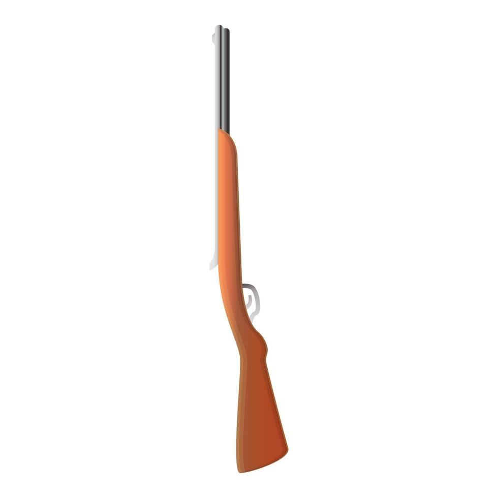Hunting shotgun icon, cartoon style vector