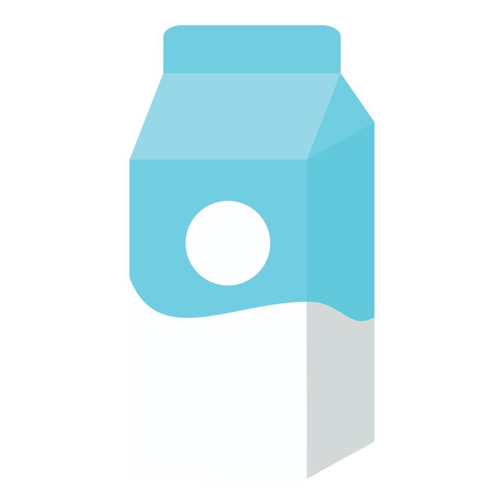 Milk package icon, flat style vector