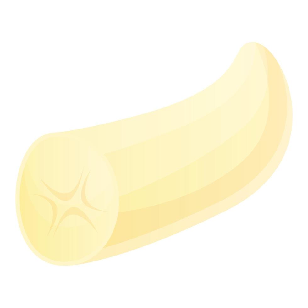 Half of banana icon, cartoon style vector