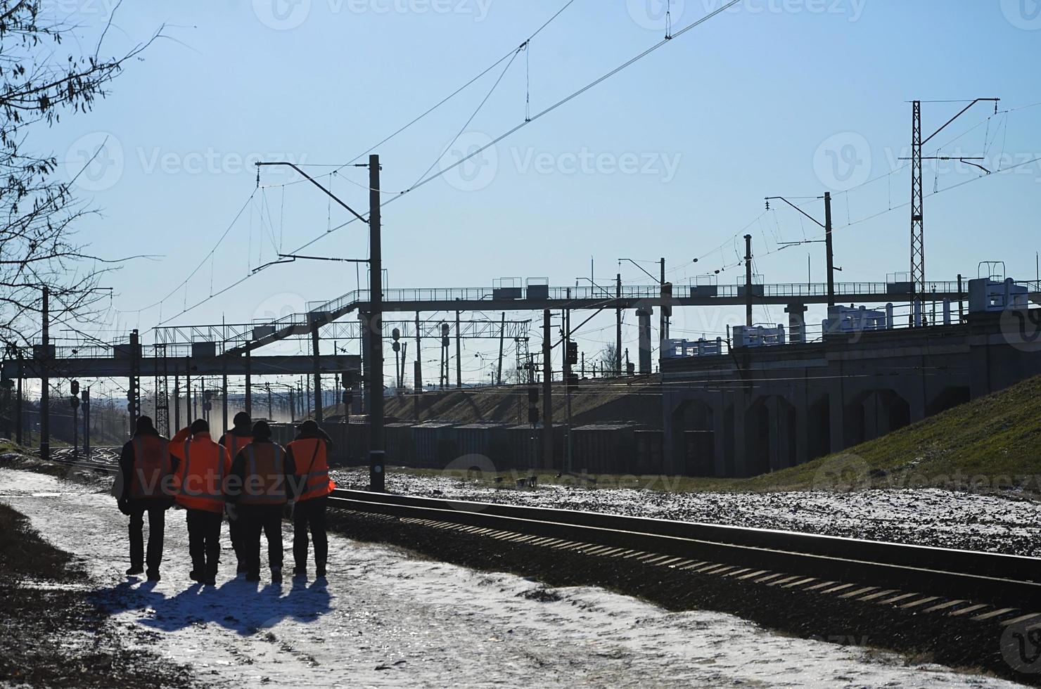 Railway workers team photo