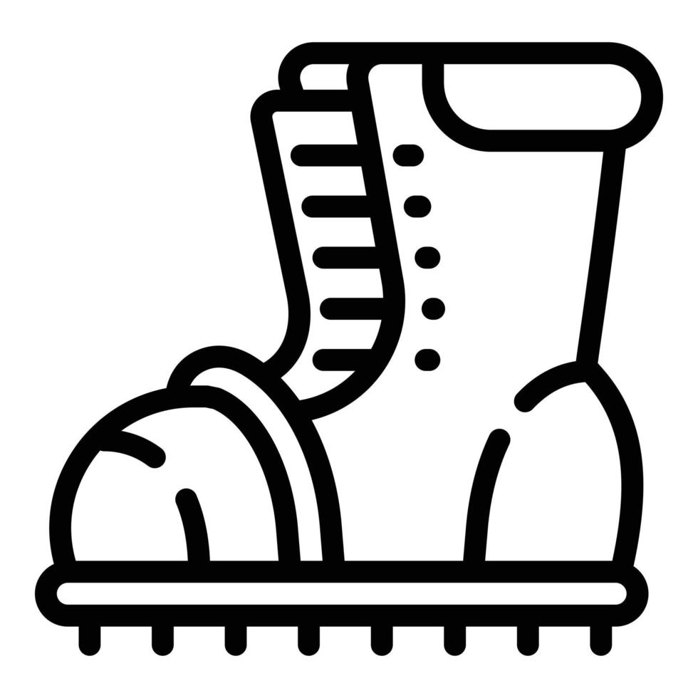 icono de bota de senderismo, estilo de contorno vector