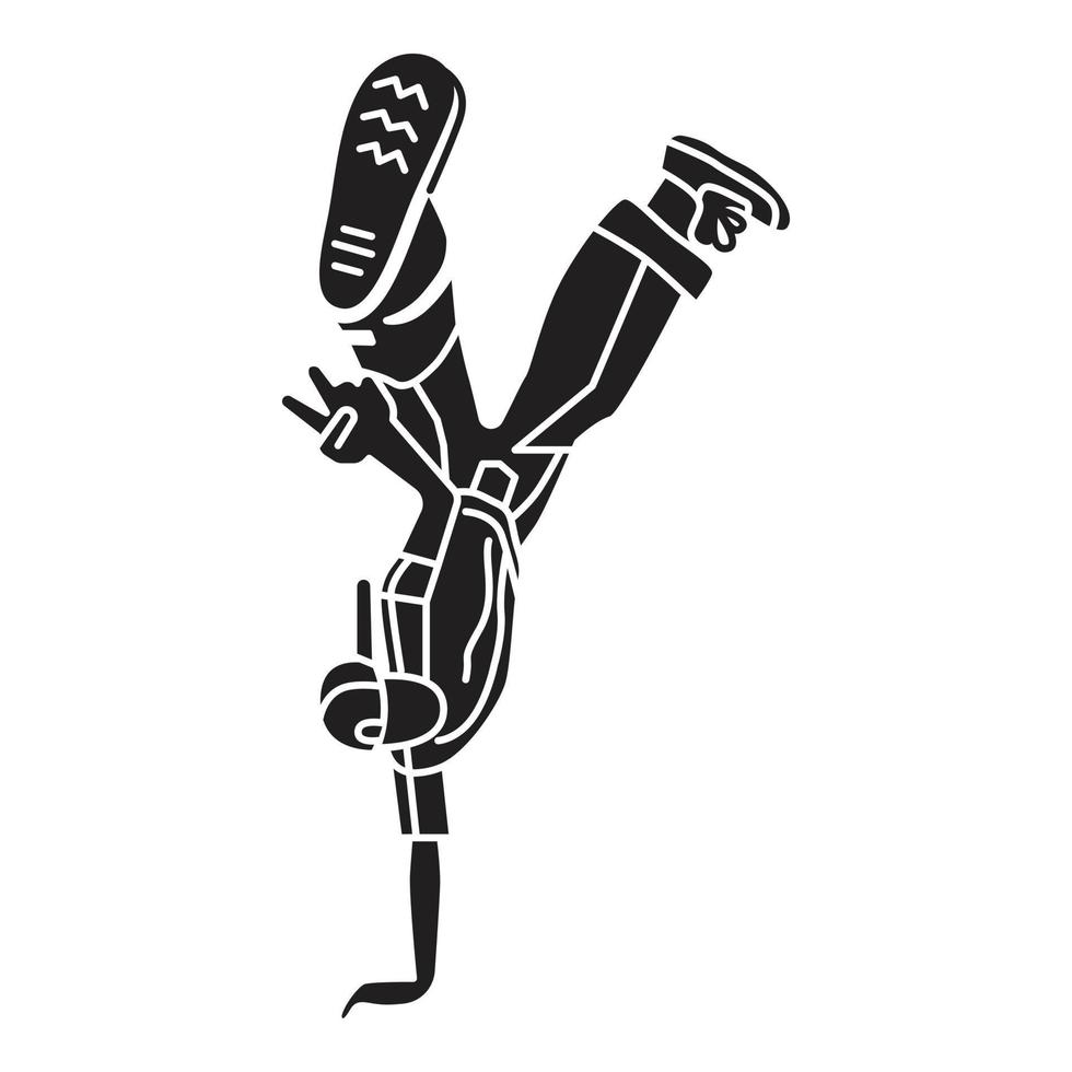 Break dancer icon, simple style vector