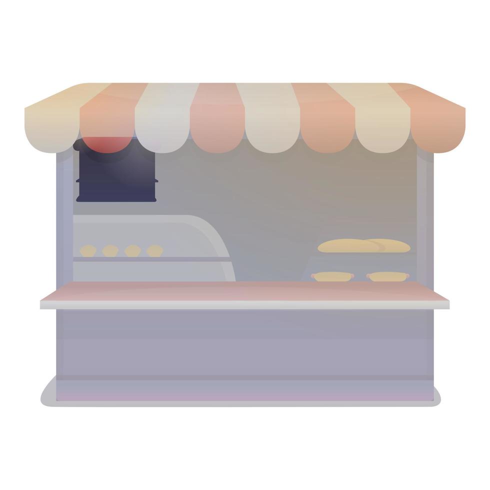 Street shop icon, cartoon style vector