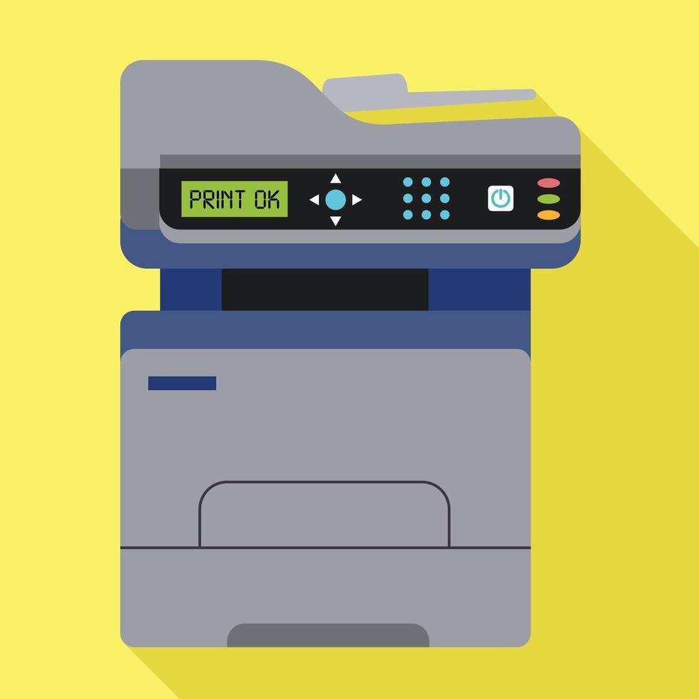 Office xerox icon, flat style vector