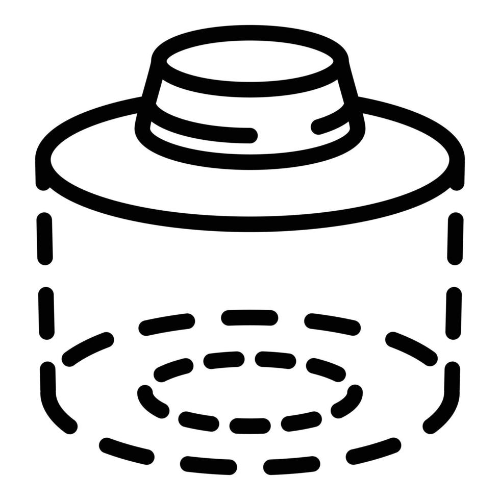 Beekeeper hat protect icon, outline style vector