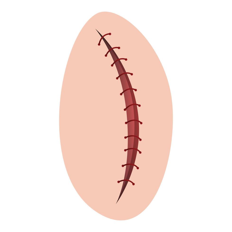 icono de sutura de operación, estilo de dibujos animados vector