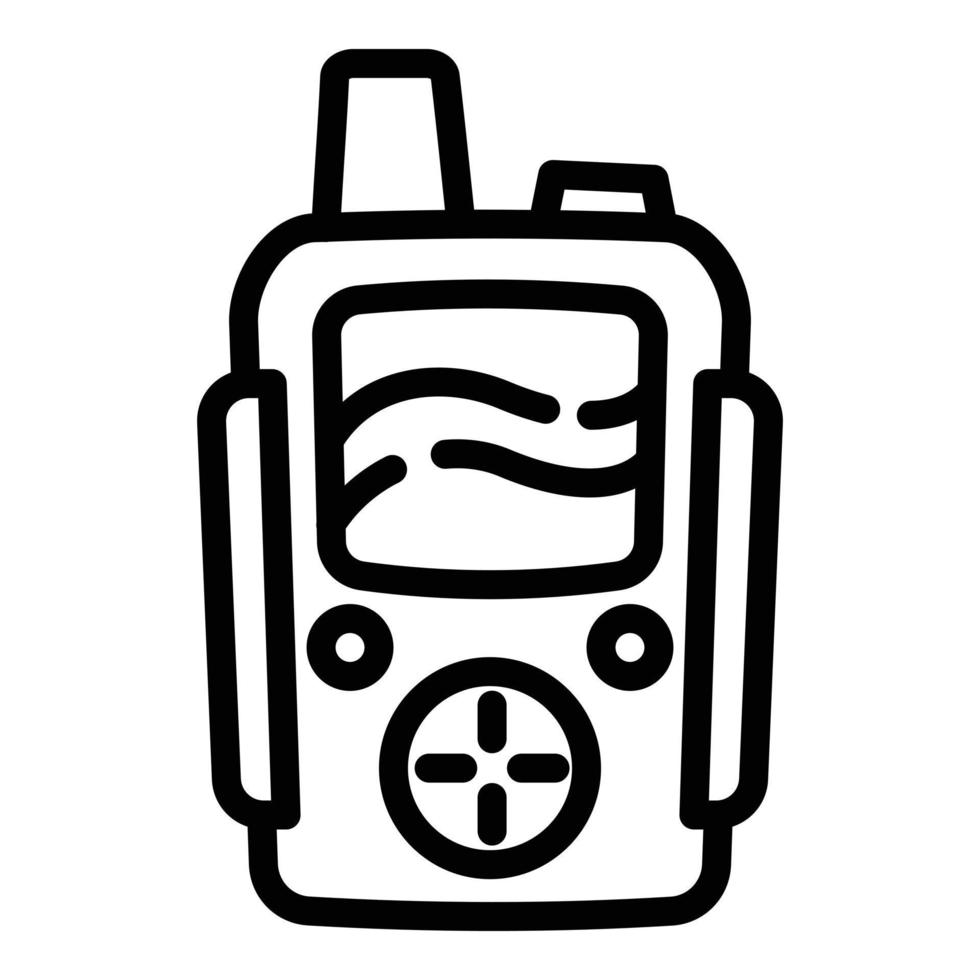 Walkie talkie icon, outline style vector