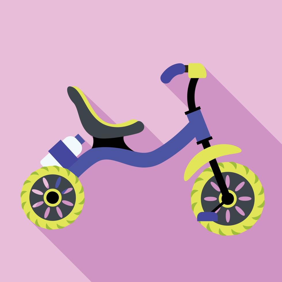 Tricycle icon, flat style vector