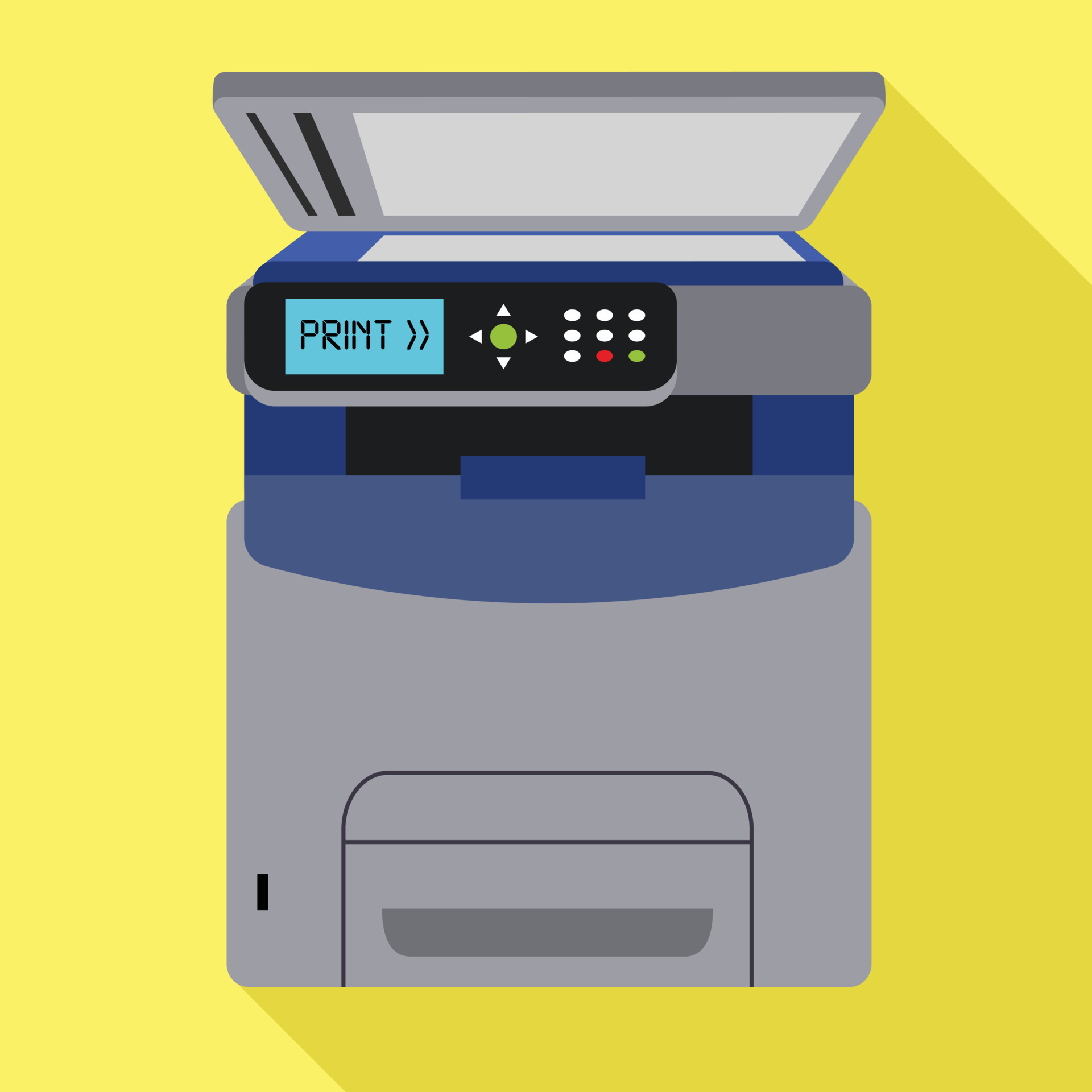 Office xerox printer icon, flat style 14186837 Vector Art at Vecteezy