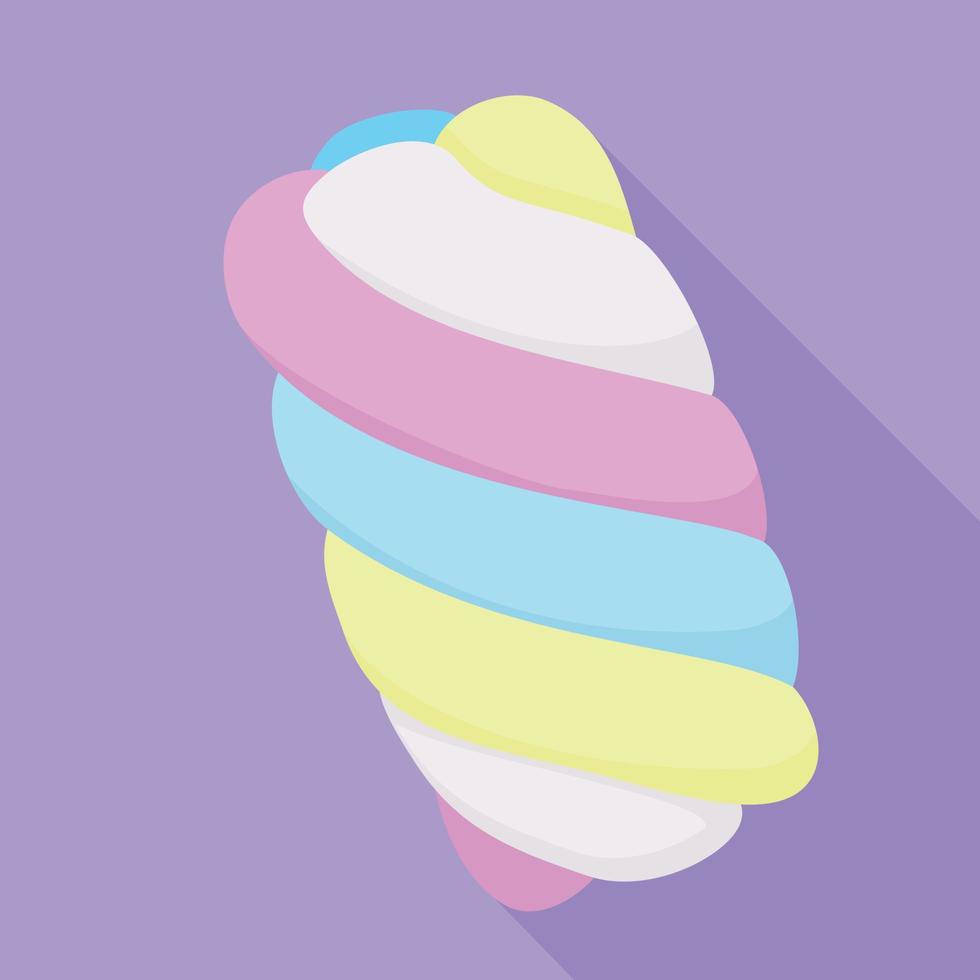Marshmallow icon, flat style vector