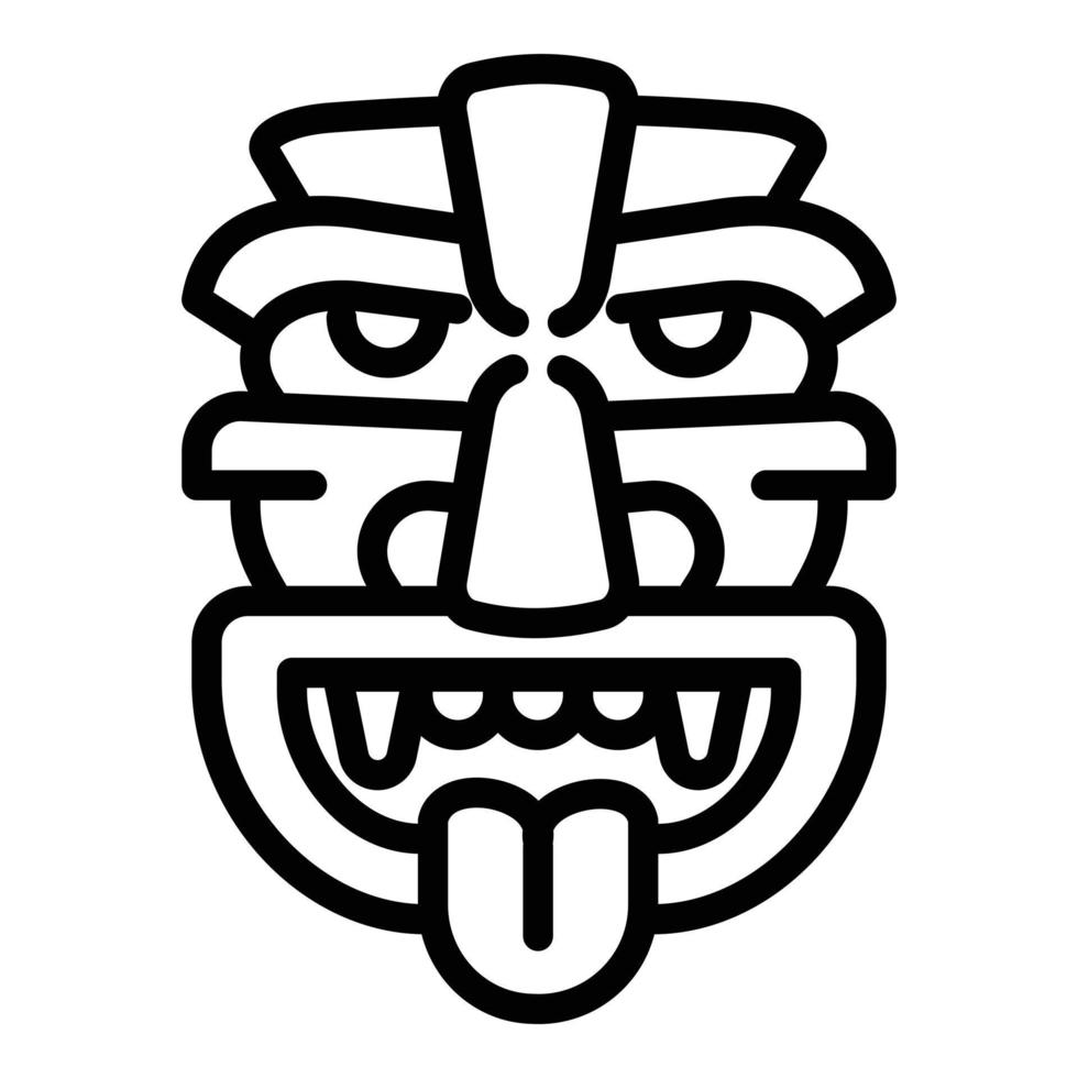 Old idol icon, outline style vector
