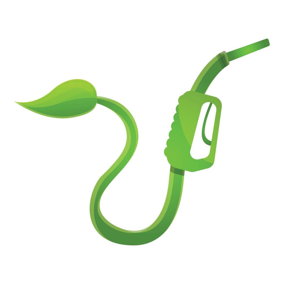 Eco fuel pistol icon, cartoon style vector