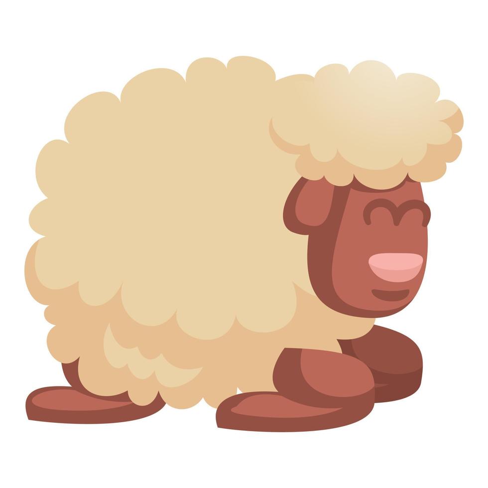 icono de ovejas dormidas, estilo de dibujos animados vector