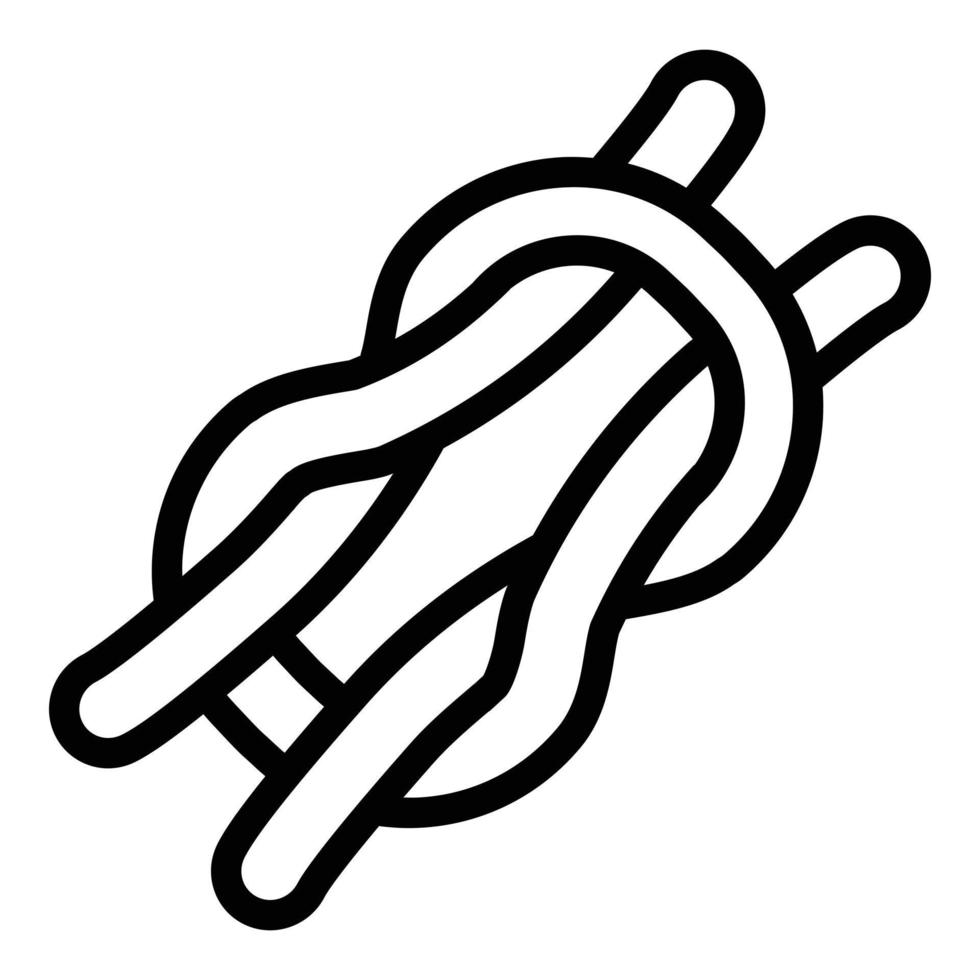 Rope knot icon, outline style vector