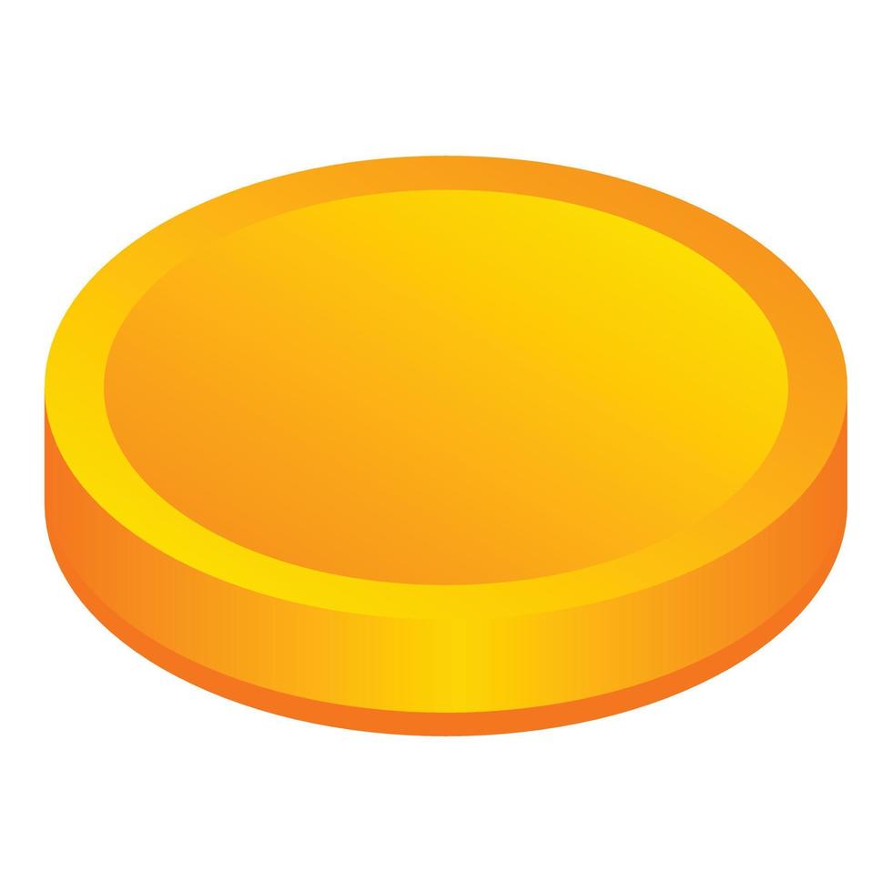 Gold coin metric style vector