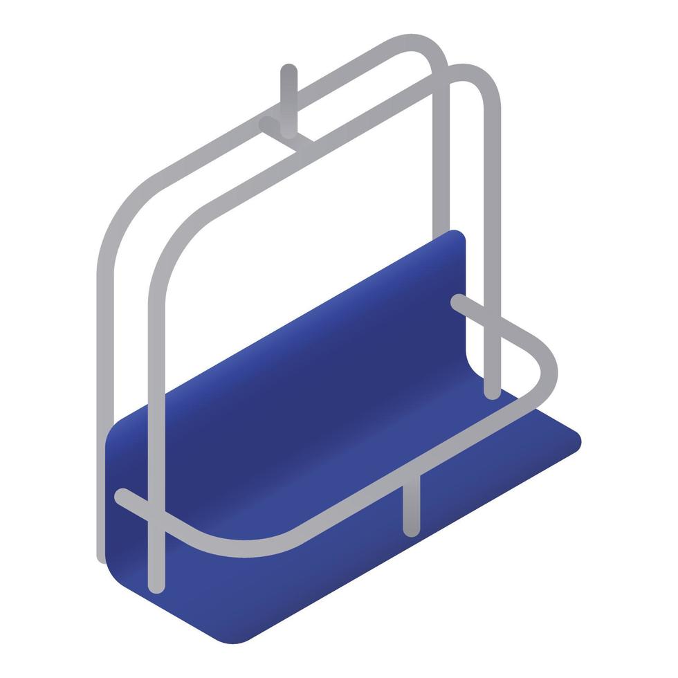 Empty cable car icon, isometric style vector