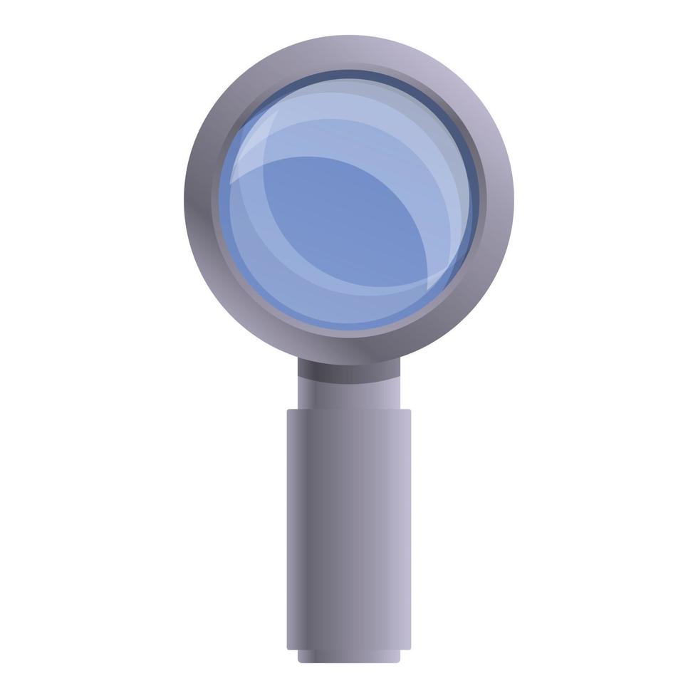 Police magnify glass icon, cartoon style vector